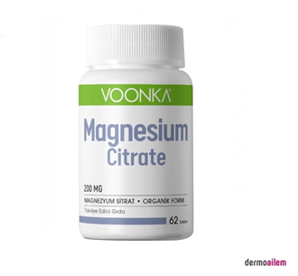 Takviye Edici GıdalarVoonkaVoonka Magnesium Citrate 200 mg 62 Tablet
