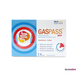 ProbiyotiklerWellcareWellcare Gaspass Plus 20 Tablet