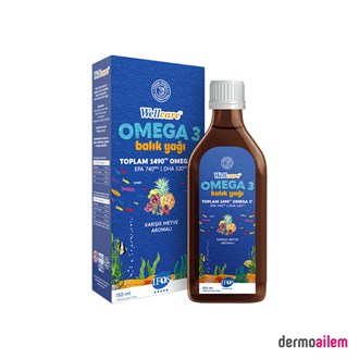 Takviye Edici GıdalarWellcareWellcare Omega 3 Doğal Karışık Meyve Aromalı Balık Yağı 150 ml