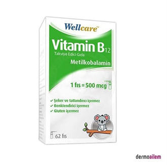 Takviye Edici GıdalarWellcareWellcare Vitamin B12 (Metilkobalamin) 500 mcg Dil Altı Sprey 5 ml