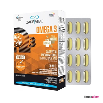 Omega 3 & Balık YağlarıZade VitalZade Vital Omega 3 Forte 1200 40 Kapsül