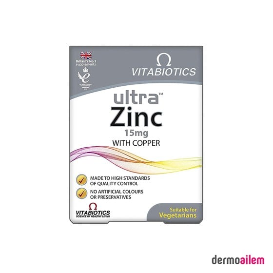 Takviye Edici GıdalarVitabioticsVitabiotics Ultra Zinc - 60 Tablets