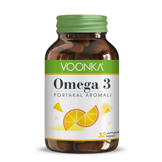 Omega 3 & Balık YağlarıVoonkaVoonka Omega 3 Portakal Aromalı 1000 mg 32 Kapsül Balık Yağı