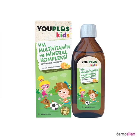 Takviye Edici GıdalarAbdi İbrahimYouplus Kids VM Multivitamin ve Mineral Kompleksi 150 ml