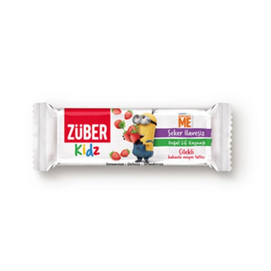 Sporcu BesinleriZüberZüber Kidz Çilekli ve Kakaolu Meyve Tatlısı 30 GR